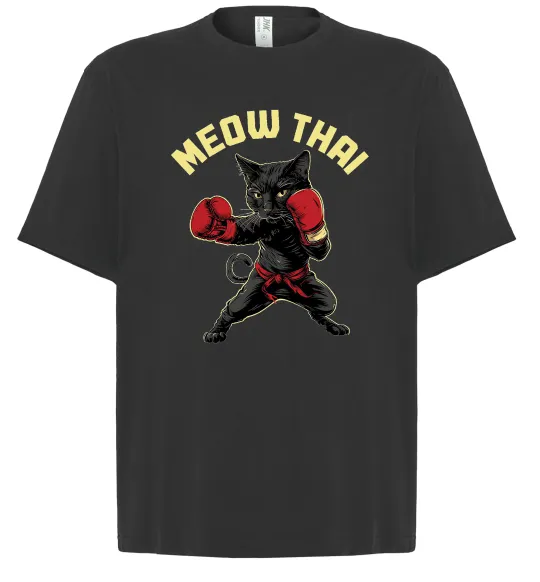 Футболка Оверсайз Meow Thai Черный фото