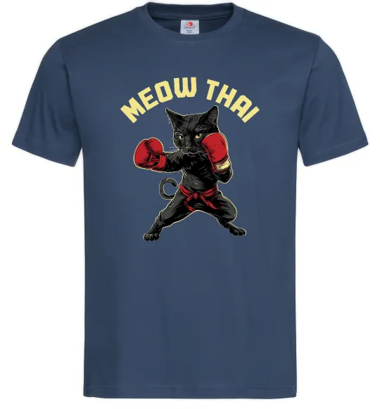 Мужская футболка Meow Thai Темно-синий фото