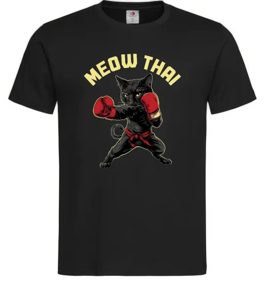 Мужская футболка Meow Thai Черный фото