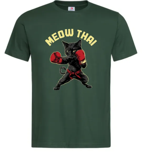 Мужская футболка Meow Thai Темно-зеленый фото