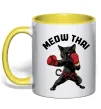 Чашка с цветной ручкой Meow Thai Лимонный фото