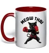 Чашка с цветной ручкой Meow Thai Красный фото