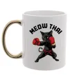 Чашка с цветной ручкой Meow Thai Золото фото