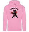Мужская толстовка (худи) Meow Thai Розовый фото