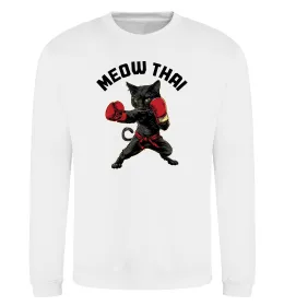 Свитшот Meow Thai Белый фото