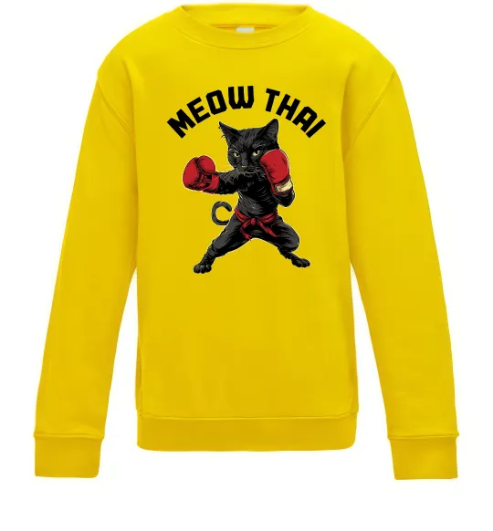 Детский Свитшот Meow Thai Солнечно желтый фото