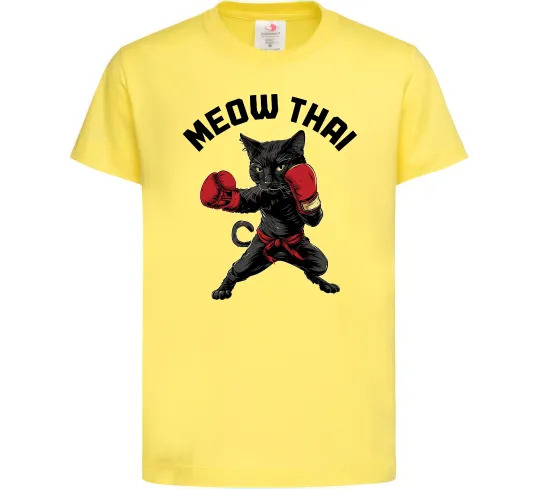 Детская футболка Meow Thai Лимонный фото