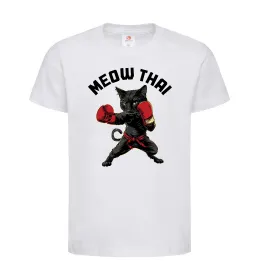 Детская футболка Meow Thai Белый фото