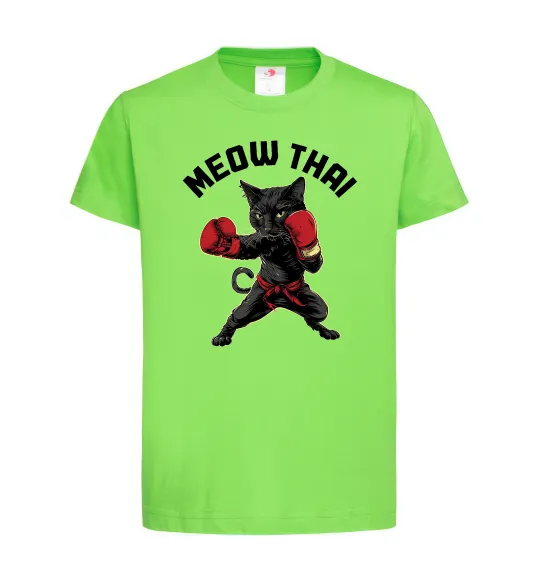 Детская футболка Meow Thai Лаймовый фото