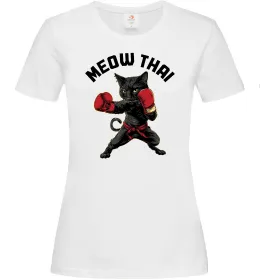 Женская футболка Meow Thai Белый фото