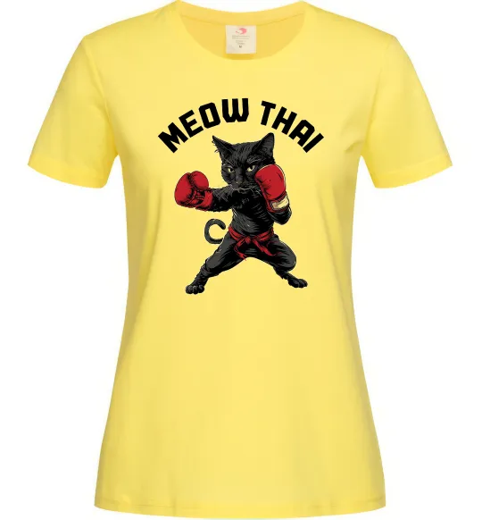 Женская футболка Meow Thai Лимонный фото