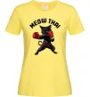 Женская футболка Meow Thai Лимонный фото