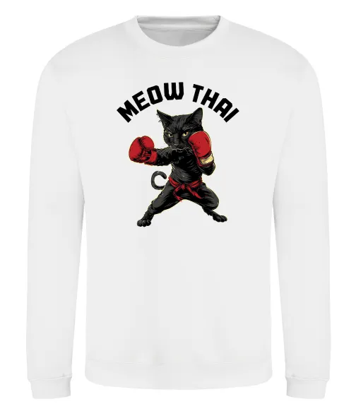 Свитшот Meow Thai Белый фото