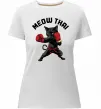 Женская премиум футболка Meow Thai Белый фото