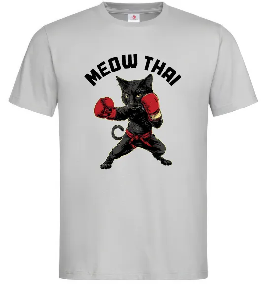 Мужская футболка Meow Thai Серый фото
