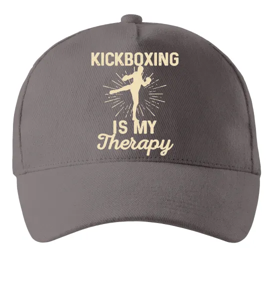 Кепка Kickboxing is my therapy Серый фото