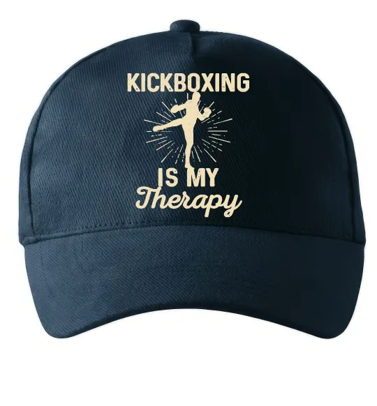Кепка Kickboxing is my therapy Темно-синий фото