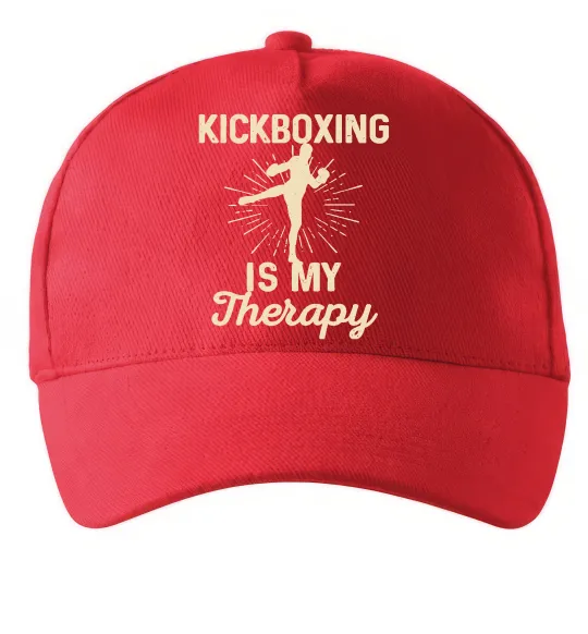Кепка Kickboxing is my therapy Красный фото
