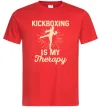 Мужская футболка Kickboxing is my therapy Красный фото