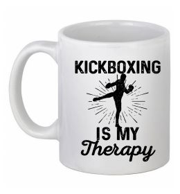 Чашка керамічна Kickboxing is my therapy Чашка керамічна Kickboxing is my therapy