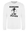 Свитшот Kickboxing is my therapy Белый фото