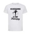 Детская футболка Kickboxing is my therapy Белый фото