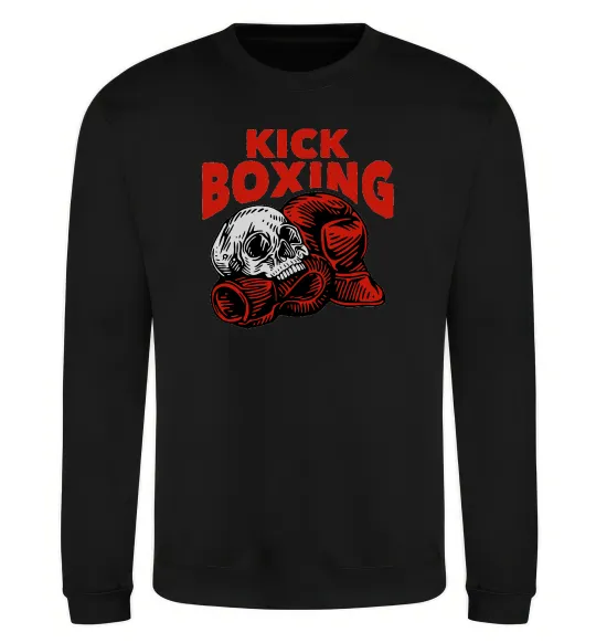 Свитшот Kickboxing skull Черный фото