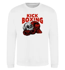 Свитшот Kickboxing skull Белый фото
