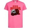Детская футболка Kickboxing skull Ярко-розовый фото