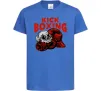 Детская футболка Kickboxing skull Ярко-синий фото