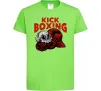 Детская футболка Kickboxing skull Лаймовый фото