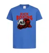 Детская футболка Kickboxing skull Ярко-синий фото