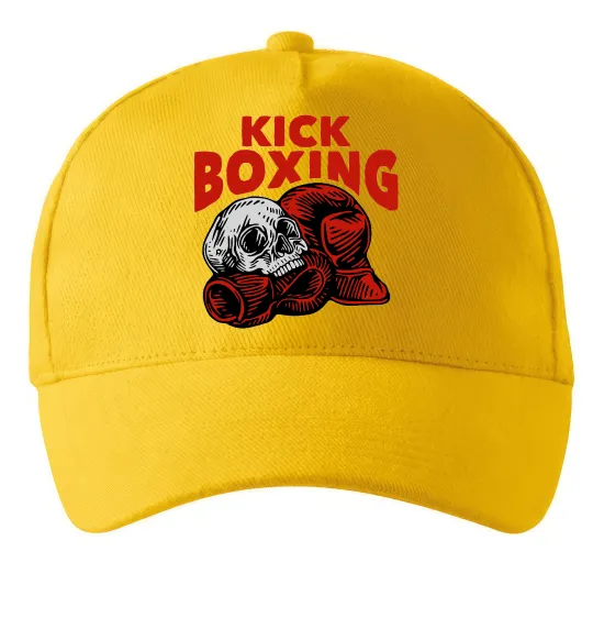 Кепка Kickboxing skull Солнечно желтый фото