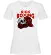 Женская футболка Kickboxing skull Белый фото