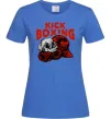 Женская футболка Kickboxing skull Ярко-синий фото