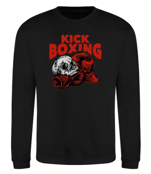 Свитшот Kickboxing skull Черный фото