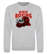 Свитшот Kickboxing skull Серый меланж фото