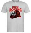 Мужская футболка Kickboxing skull Серый фото