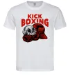 Мужская футболка Kickboxing skull Белый фото