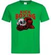 Мужская футболка Kickboxing skull Зеленый фото