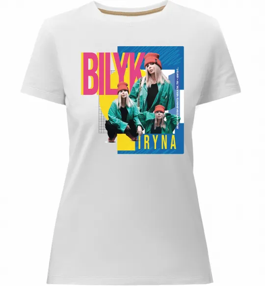Женская премиум футболка Ірина Білик Ангели Белый фото