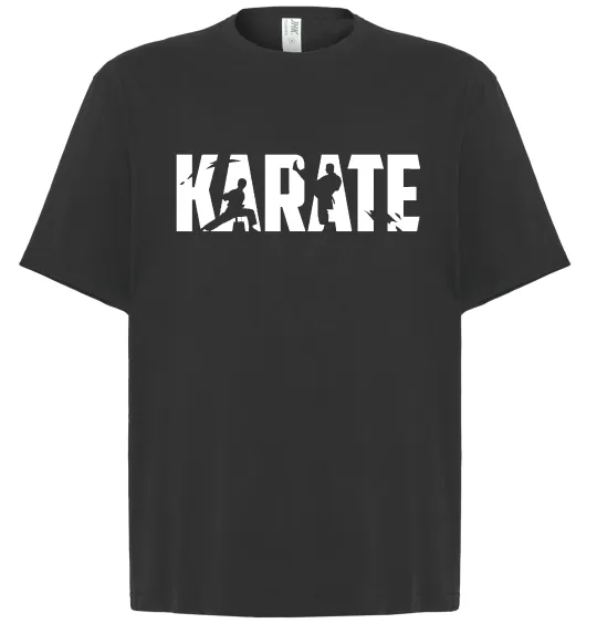 Футболка Оверсайз Karate силуети Черный фото