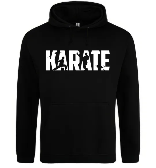 Мужская толстовка (худи) Karate силуети Черный фото