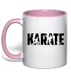 Чашка с цветной ручкой Karate силуети Нежно розовый фото