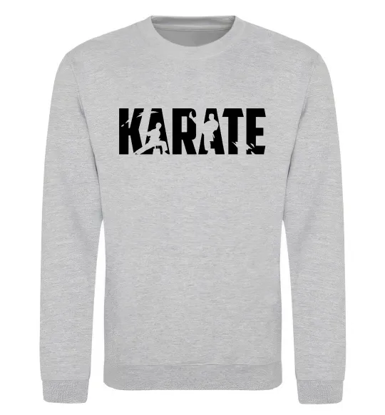 Свитшот Karate силуети Серый меланж фото