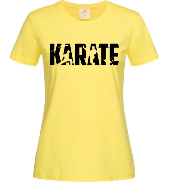 Женская футболка Karate силуети Лимонный фото
