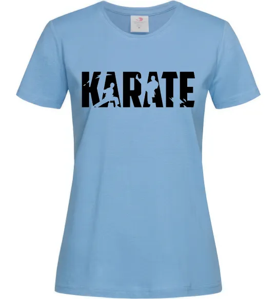 Женская футболка Karate силуети Голубой фото