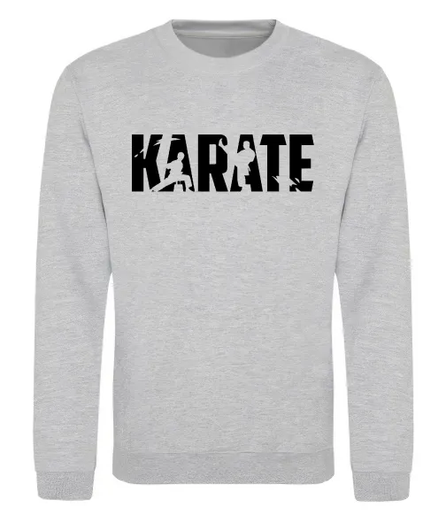 Свитшот Karate силуети Серый меланж фото