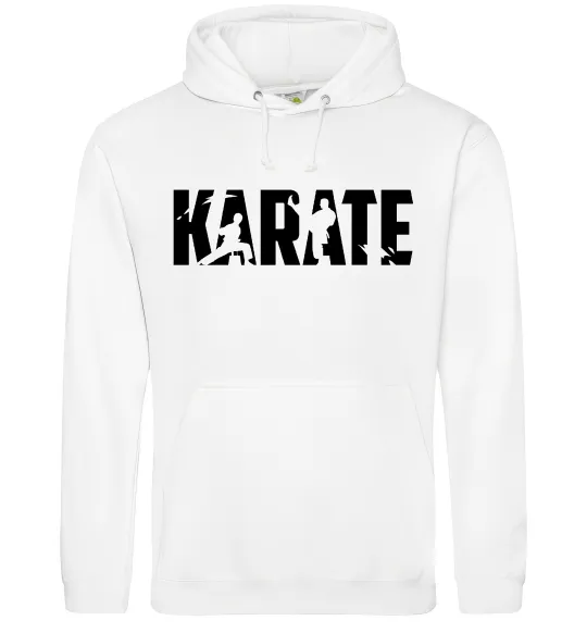 Мужская толстовка (худи) Karate силуети Белый фото