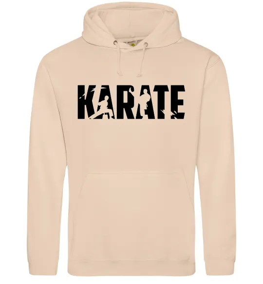 Женская толстовка (худи) Karate силуети Песочный фото